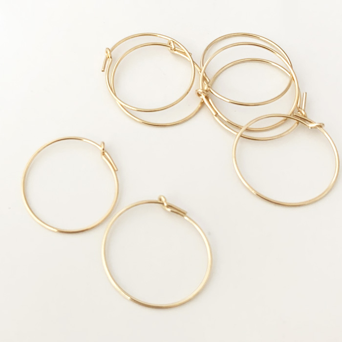 アクセサアリーパーツ K14GFゴールドフィルド フープピアス
