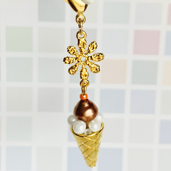 ビーズアクセサリーキット コーンアイスチャーム・チョコレート