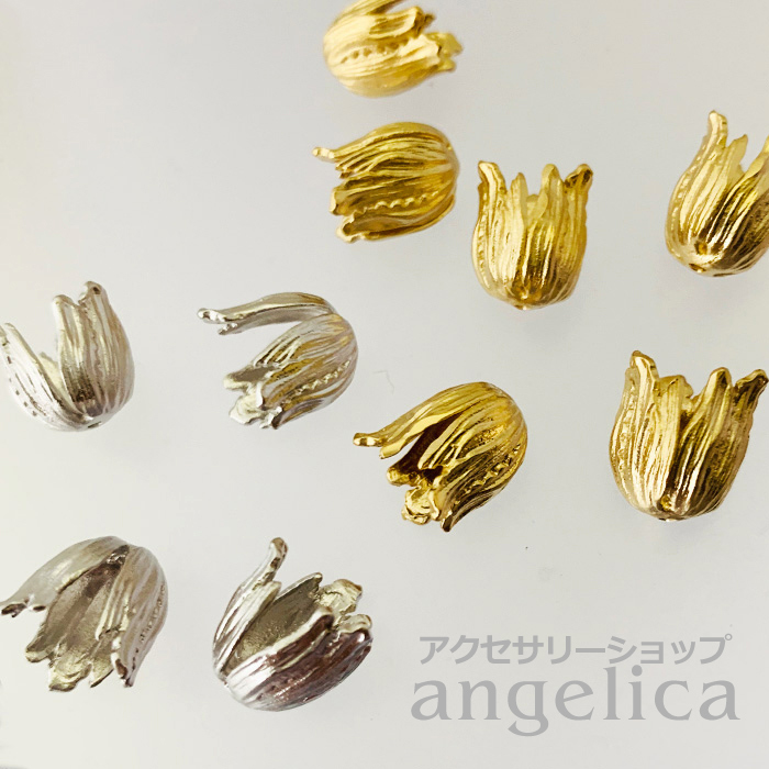 【アクセサリーパーツ ビーズキャップ	マットゴールド マットシルバー 花 フラワー】　