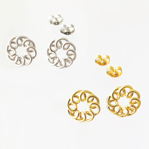 メタルパーツ アクセサリーパーツ　うず巻きピアス