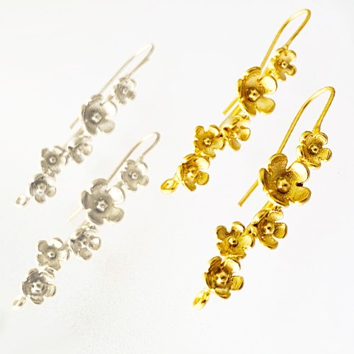 メタルパーツ アクセサリーパーツ フラワーピアス